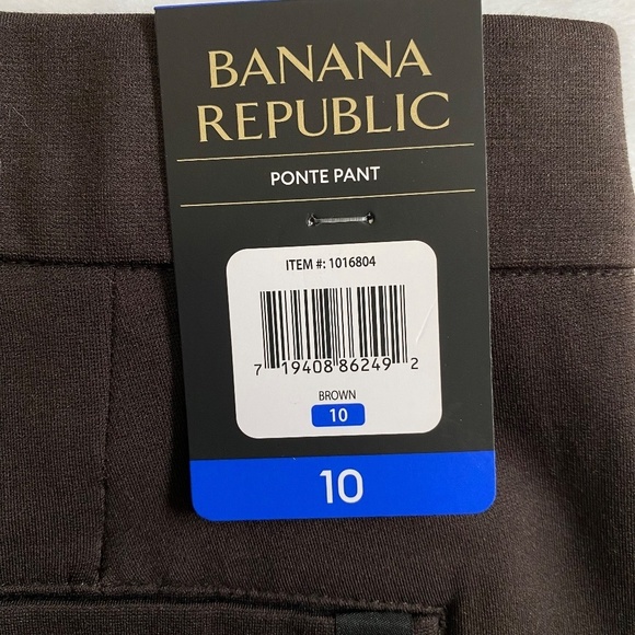 Banana Republic Ladies Ponte Pants, Straight Leg, Stretch, Brown, Size 10 NWT - Picture 6 of 15